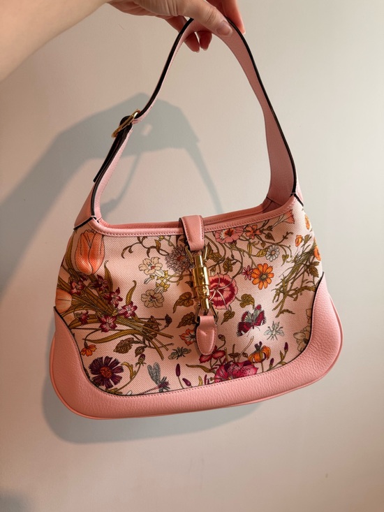 Gucci Handbags - Gucci Pink Floral Jackie Shoulder Bag